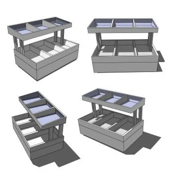 Shop shelves Stock Illustration