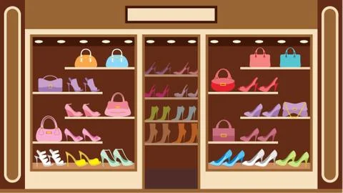 Shop of shoe Stock Illustration