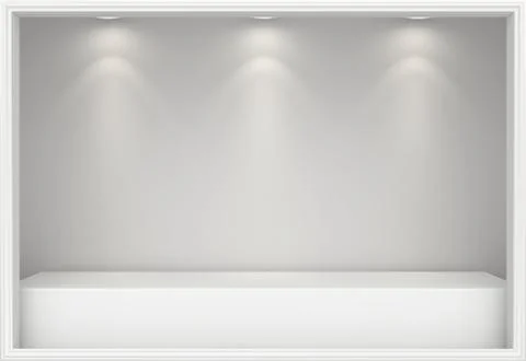 Shop showcase. Mock up Stock Illustration