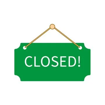 The shop sign is closed Illustrazione stock