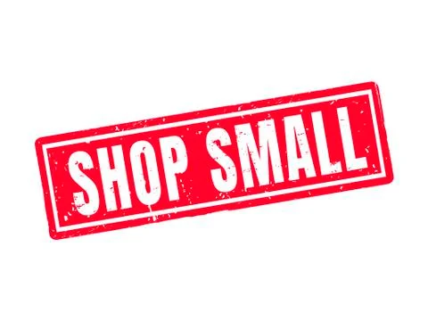 Shop small red stamp style Stock Illustration