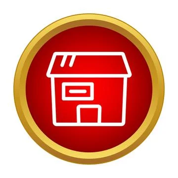 Shop store e commerce building icon, retail commerce button Ilustración de archivo