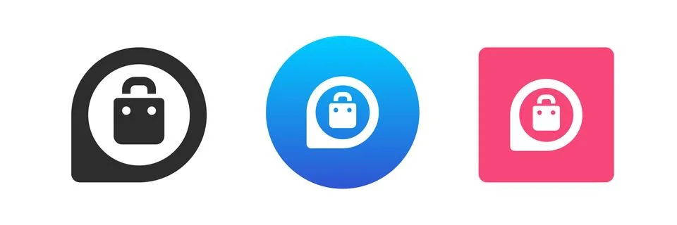 Shop store map pointer location searching global positioning system icon se.. イラスト素材