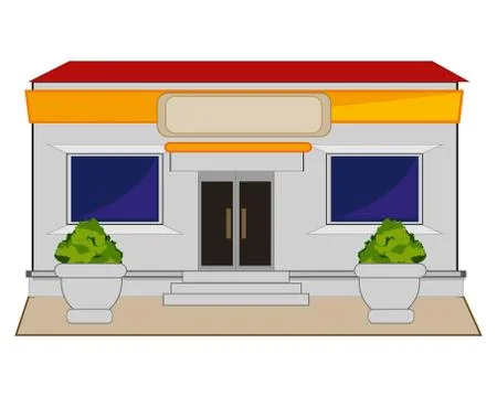 Shop on street Ilustración de archivo