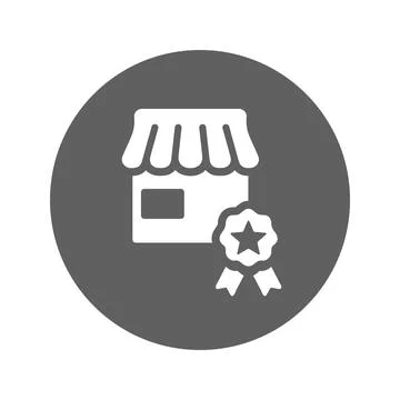Shop, top store icon. Stock Illustration