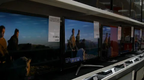 Shop of TVs Stock Footage 30596983