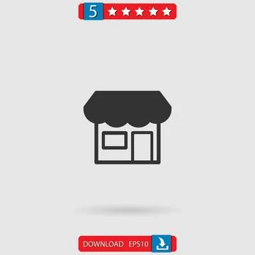 Shop vector icon Stock Illustration