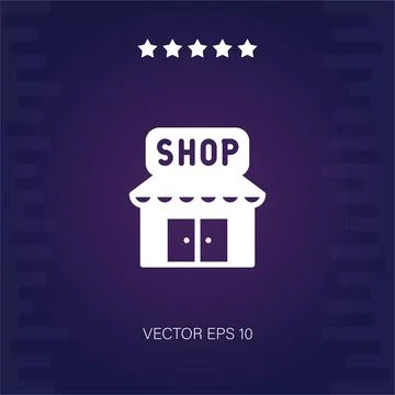 Shop vector icon Stock Illustration