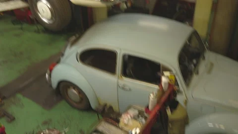 Shop Walkthrough  (sl230 vwbeetle) Stock Footage 160672979