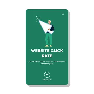 Shop website click rate vector Stockillustratie