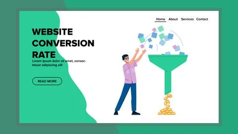 Shop website conversion rate vector イラスト素材