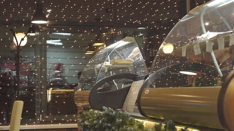 Shop window in christmas time Video stock 84219010