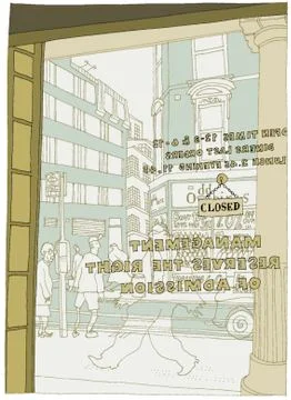 Shop window in city Stock Illustration