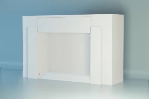 Shop window display, Empty storefront with light, showcase mock up 3D rendering Stock Illustration