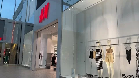 Shop window H and M. Halifax, Canada. Stock Footage 277406841