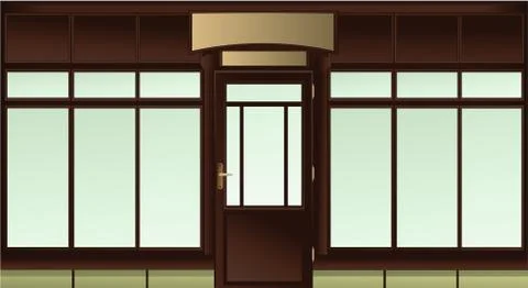 Shop window Illustrazione stock