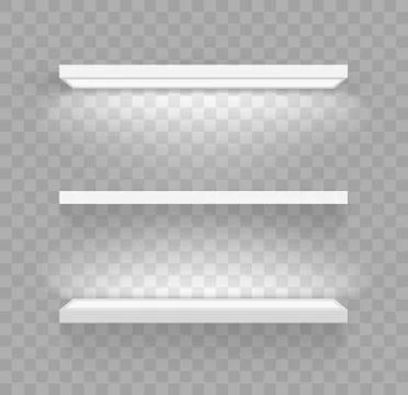 Shop-window shelf for goods Stock Illustration