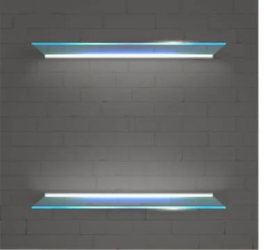 Shop-window shelf for goods Stock Illustration