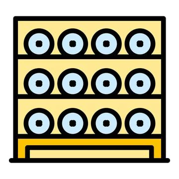 Shop wine cabinet icon vector flat Stock Illustration