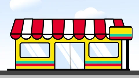 Shopfront Icon Stock Footage 335626712