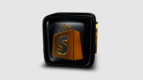 Shopify Logo Icon Cube, Alpha Channel, Looped, Exclusive Stock Footage 302098694