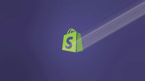 Shopify Logo Light Reveal Stock Footage 104739668