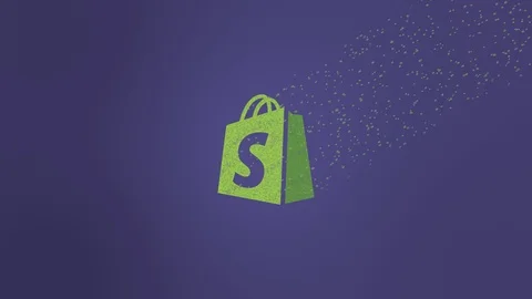 Shopify Logo Wind Dissolve Video stock 105369937