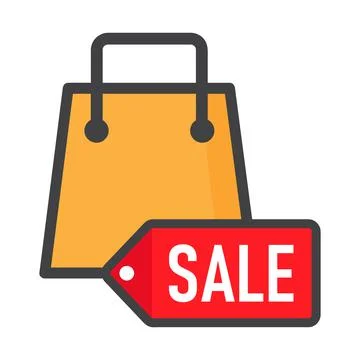 Shoping bag illustration. shoping bag icon.  Stock Illustration