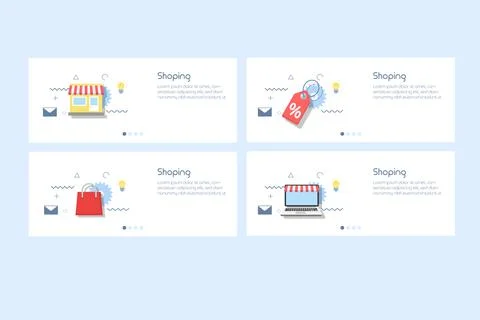 Shoping banner.Vector illustration Stock Illustration