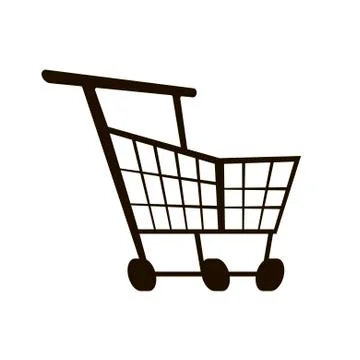 Shoping cart Icon on white background. Vector illustration in trendy flat style Stock Illustration