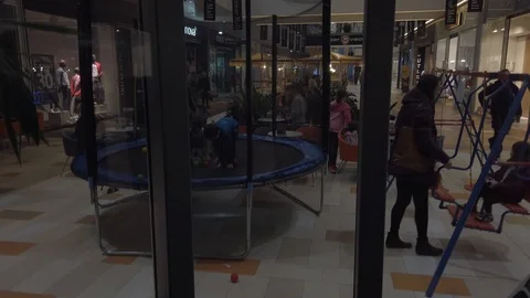 Shoping mall elevator Stock Footage 104369867