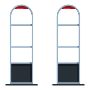 Shoplifter security gate detecting metal objects Stock Illustration