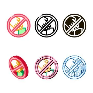 Shoplifting multipack prohibition icon vector outline イラスト素材