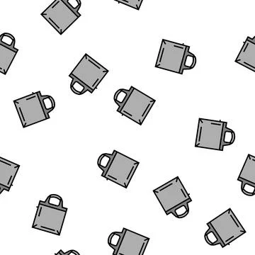 Shopper bag vector seamless pattern Stock Illustration