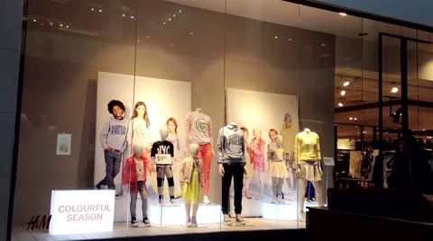 Shopper inside Lougheed Town Center shopping mall with back light shot Video stock 48660775