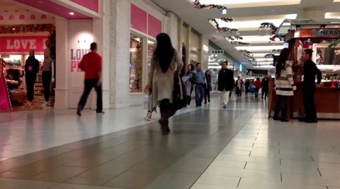Shopper inside metropolis shopping mall Stock Footage 45328271