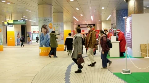 SHOPPER SHIODOME Stock Footage 84287725