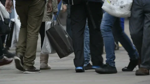 Shoppers Anonymous Slow Motion 库存影片 31012685