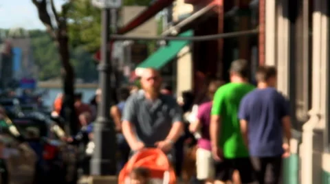 Shoppers of Bar Harbor Stock Footage 49707521