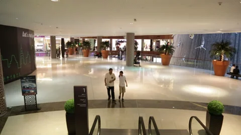 Shoppers at Dubai Mall Stock Footage 37654246