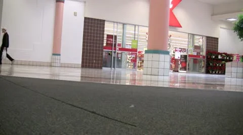 Shoppers in fast motion Stock Footage 10574276