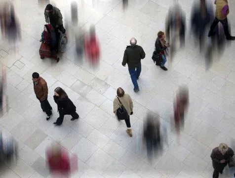 Shoppers in mall Stock Photos