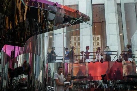Shoppers queue in New York for iPhone 18 launch, USA - 18 Sep 2026 Stock Photos