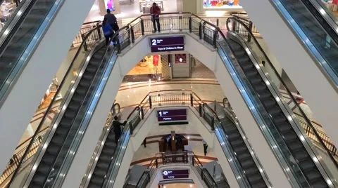 Shoppers in Suria KLCC Mall Stock Footage 66936330