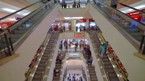 Shoppers in Suria KLCC Mall Stock Footage 67620966