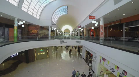 Shoppers Walking Corridor Modern Retail Stock Video Pond5