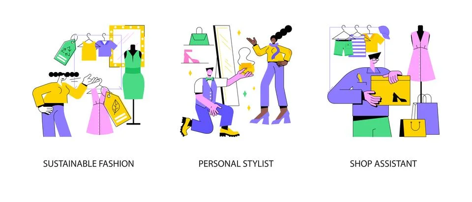 Shopping abstract concept vector illustrations. Stock Illustration