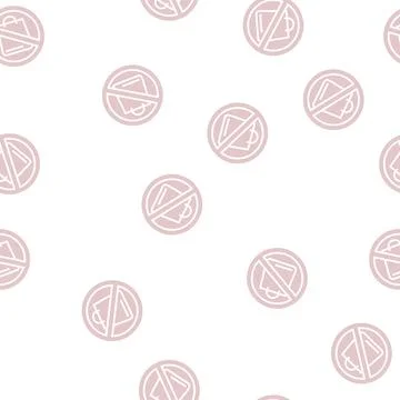 Shopping addiction glyph seamless pattern Stock Illustration