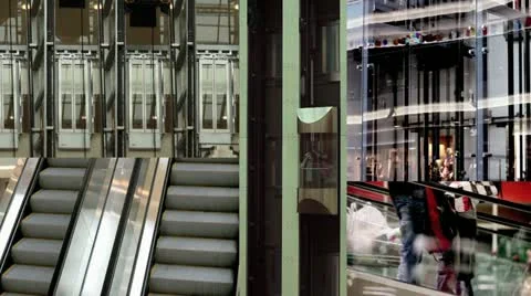 Shopping Up and Down Stock Footage 21999490