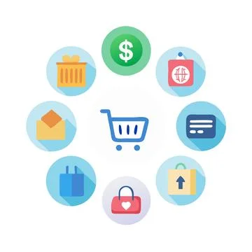 Shopping and e-commerce icon Stock Illustration